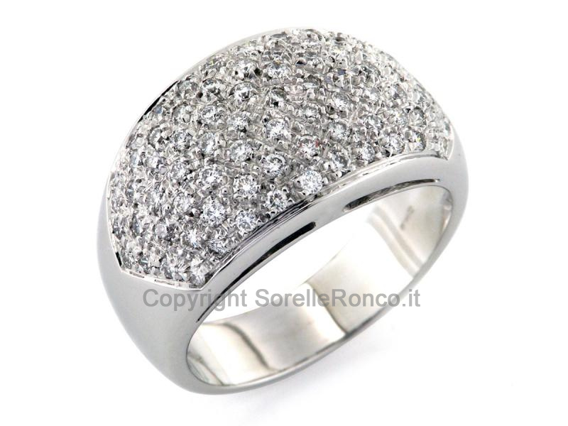ANELLO A FASCIONE CON DIAMANTI CT. 0.87