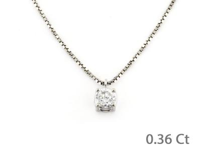 Girocollo Puntoluce con Diamante 0.36 Ct