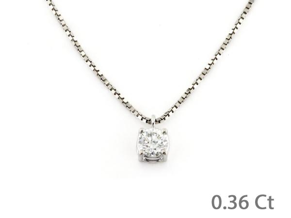CF00788 - Girocollo Puntoluce con Diamante 0.36 Ct