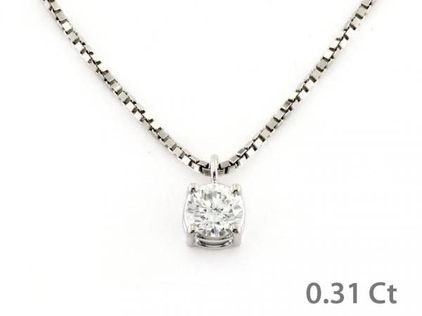 CF00789 - Girocollo Puntoluce con Diamante 0.31 Ct