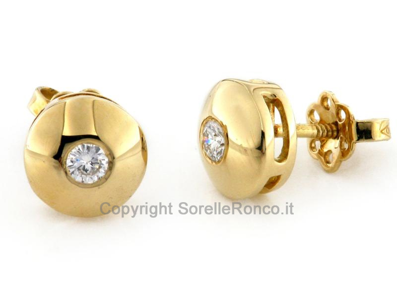 ORECCHINI PUNTOLUCE ORO DIAMANTI CT 0.21