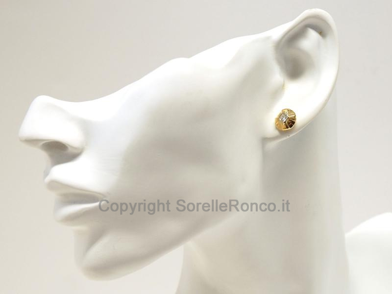 ORECCHINI PUNTOLUCE ORO GIALLO CT. 0.25