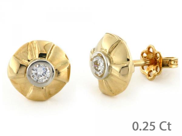 CF00794 - Orecchini Puntoluce Oro Giallo ct. 0.25
