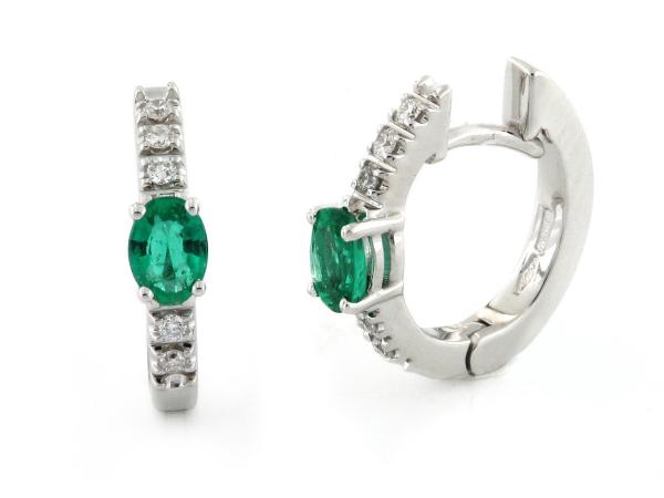 CF00801 - Orecchini con Smeraldi e Diamanti