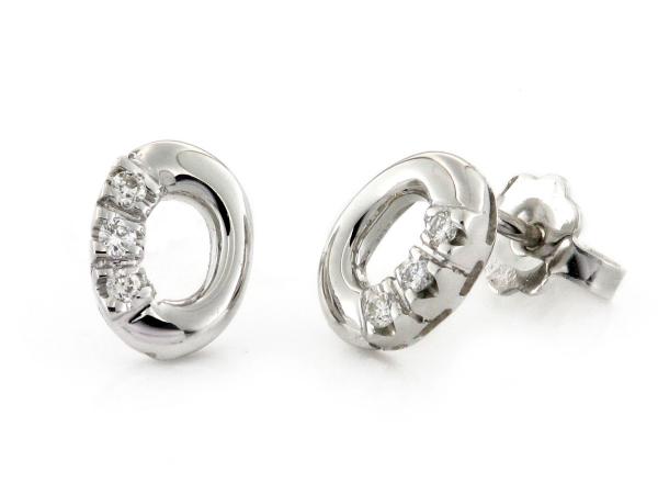 CF00810 - Orecchini in Oro Bianco con Diamanti