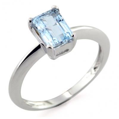 Anello con Acquamarina 1.30-1.50 Ct