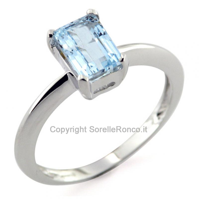 ANELLO CON ACQUAMARINA 1.30-1.50 CT
