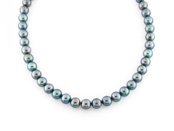 CF00890 - Filo di Perle Akoya Nere da 7.5 - 8 mm