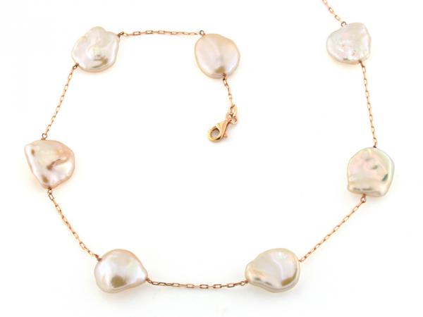 CF00899 - Girocollo Oro e Perle Keshi Barocche