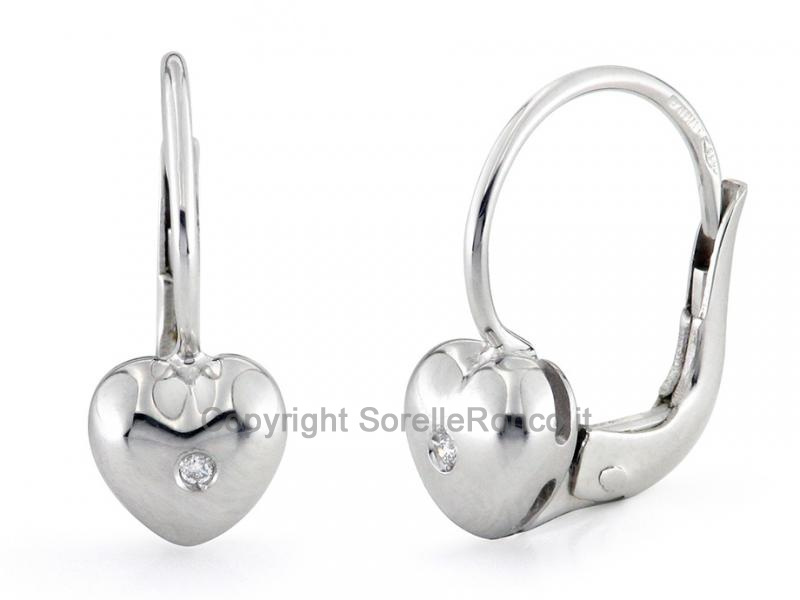 ORECCHINI CUORE CON DIAMANTI