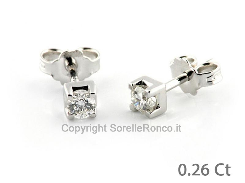 ORECCHINI PUNTOLUCE CON DIAMANTI 0.26 CT