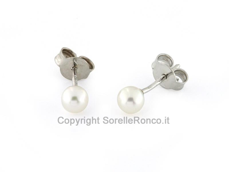 ORECCHINI ORO CON PERLE Ø 4.5-5MM