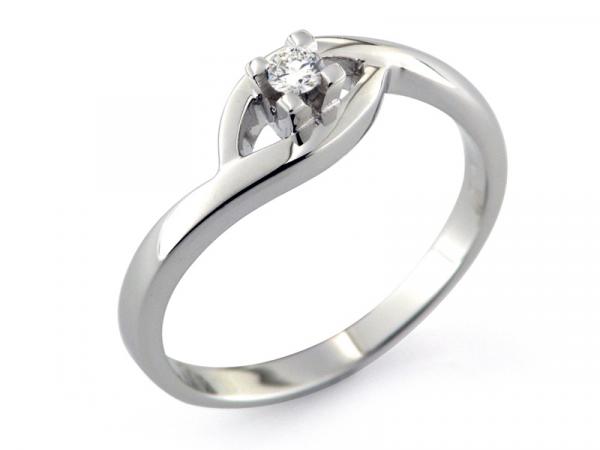 CF00973 - Anello Solitario Oro e Diamante 0.10 Ct