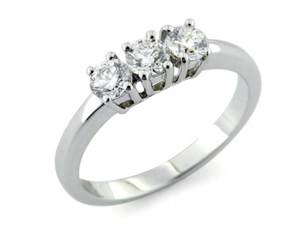 CF00980 - Anello Trilogy Oro e Diamanti 0.79Ct