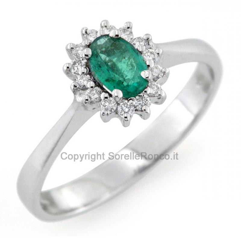 ANELLO IN ORO CON SMERALDO 0.47 CT