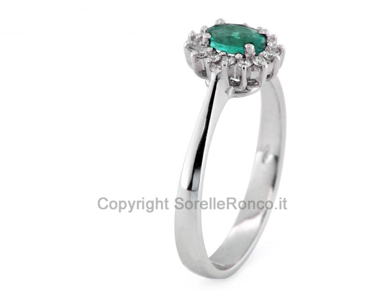 ANELLO IN ORO CON SMERALDO 0.47 CT