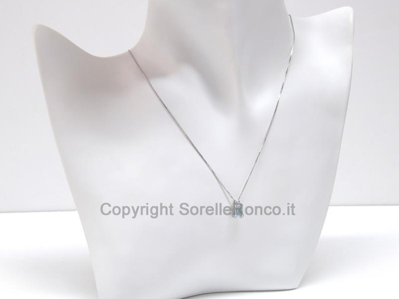 COLLANA CON PENDENTE ACQUAMARINA 0.90 CT