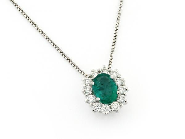 CF01010 - Girocollo in Oro con Smeraldo 0.59 Ct