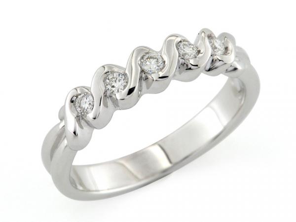 CF01037 - Anello Riviera Ondulato Diamanti ct 0.15
