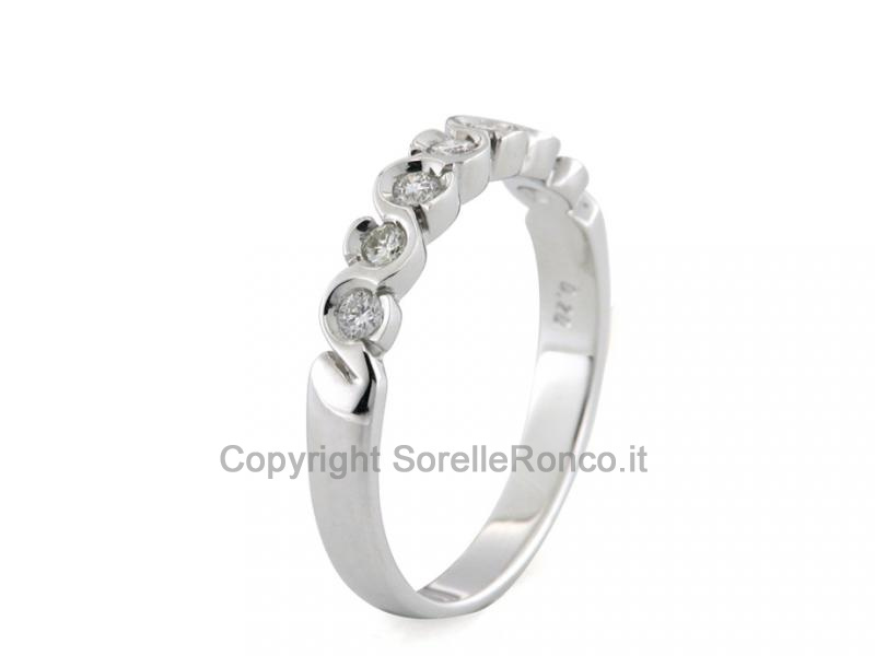ANELLO VERETTA IN ORO E DIAMANTI 0.20 CT