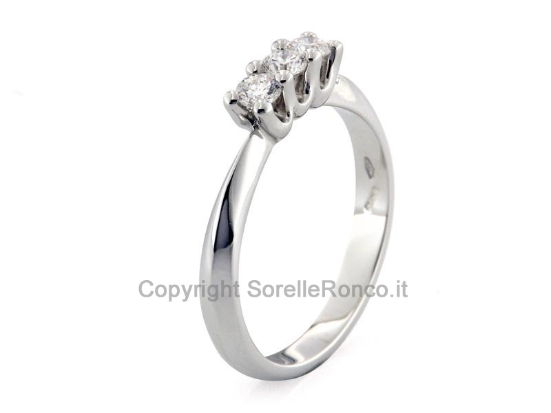 TRILOGY ANELLO IN ORO DIAMANTI CT. 0.31