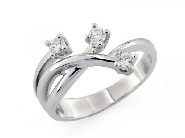 CF01066 - Anello in Oro e Diamanti Trilogy 0.21 ct
