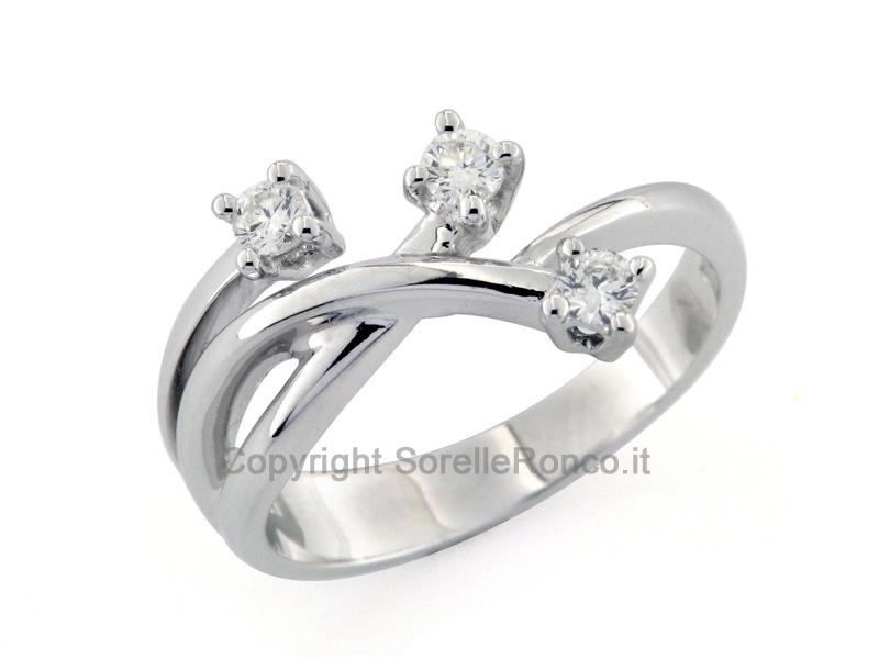 ANELLO IN ORO E DIAMANTI TRILOGY 0.21 CT