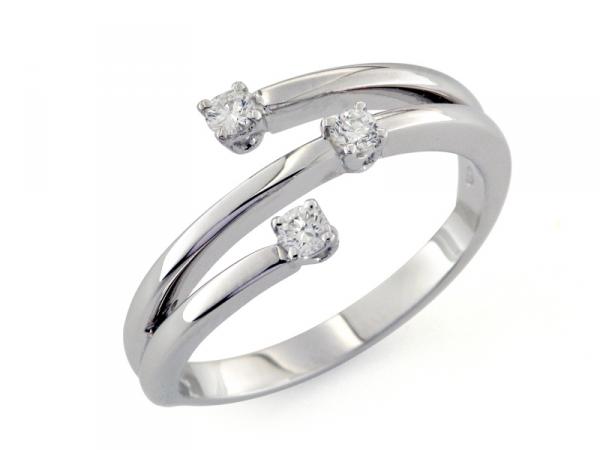 CF01068 - Anello Trilogy Oro con Diamanti 0.18 ct