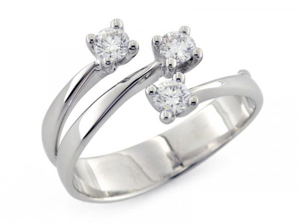 CF01069 - Anello Trilogy con Diamanti 0.62 ct