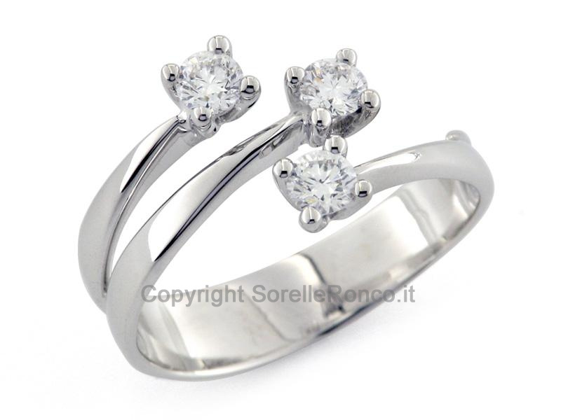 ANELLO TRILOGY CON DIAMANTI 0.62 CT
