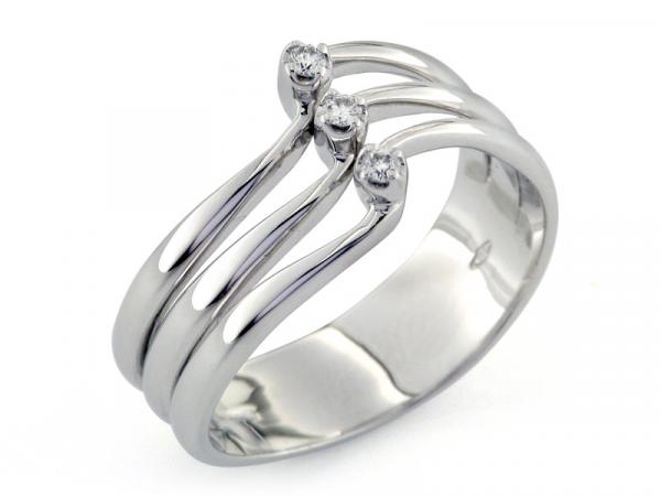 CF01070 - Anello Trilogy con Diamanti ct. 0.07