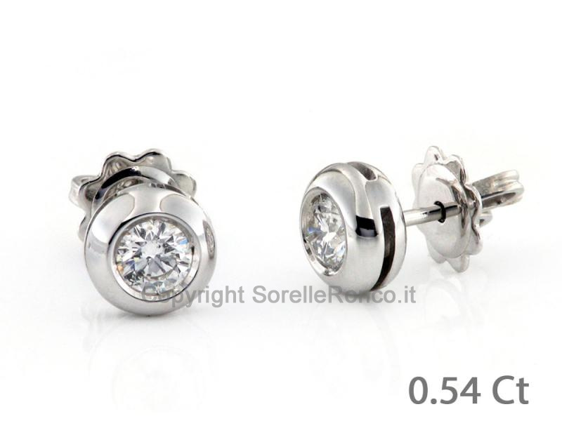 ORECCHINI PUNTOLUCE ORO DIAMANTI 0.54 CT