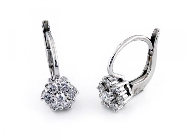 CF01075 - Orecchini in Oro e Fiore di Diamanti