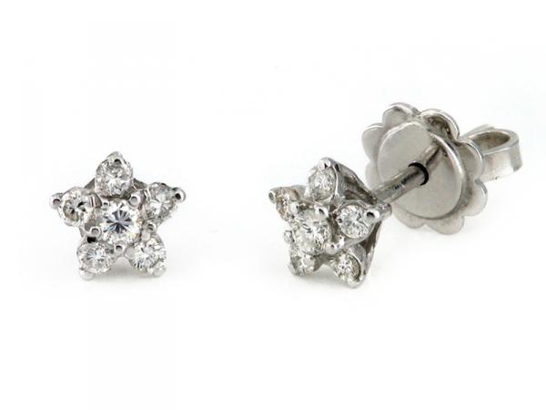 CF01077 - Orecchini a Stella con Diamanti