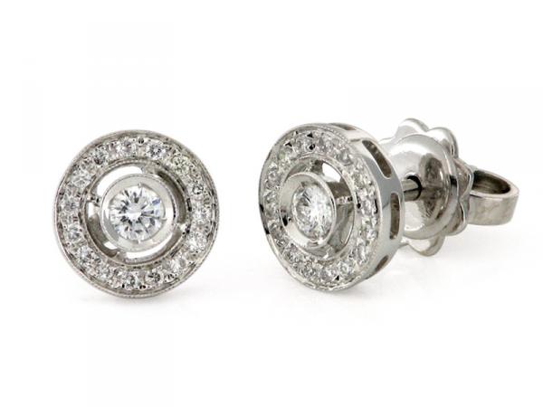 CF01078 - Orecchini Tondi in Oro e Diamanti