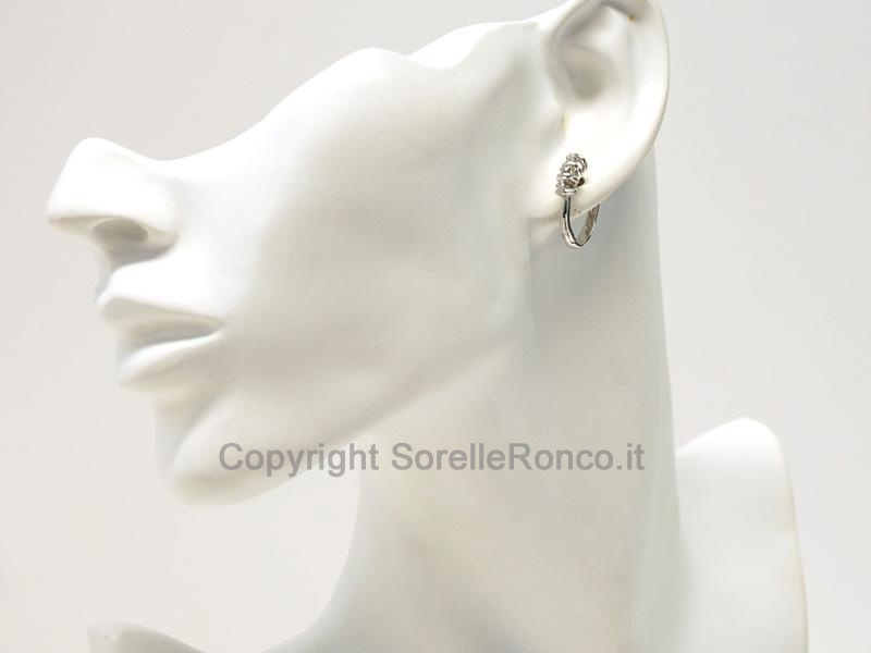 ORECCHINI ORO E DIAMANTI TRILOGY 0.12 CT