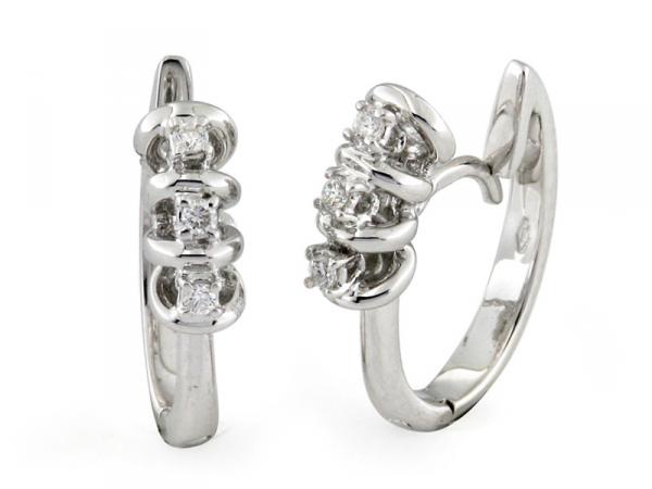 CF01081 - Orecchini Oro e Diamanti Trilogy 0.12 ct