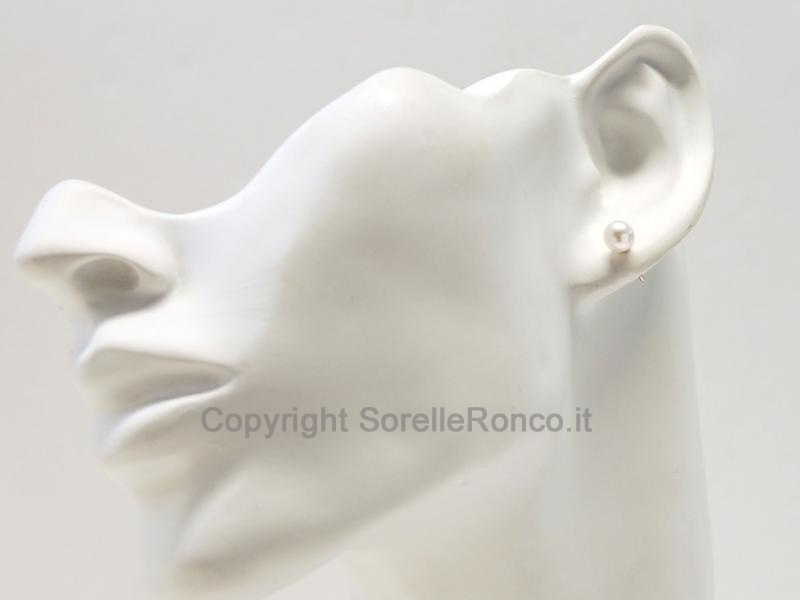 ORECCHINI ORO E PERLE Ø 5.5-6 MM