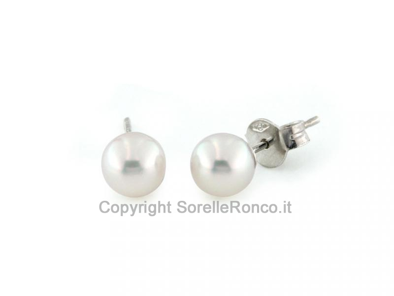 ORECCHINI ORO E PERLE Ø 5.5-6 MM