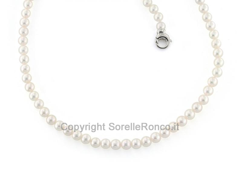COLLANA FILO DI PERLE AKOYA DA 5-5.5 MM