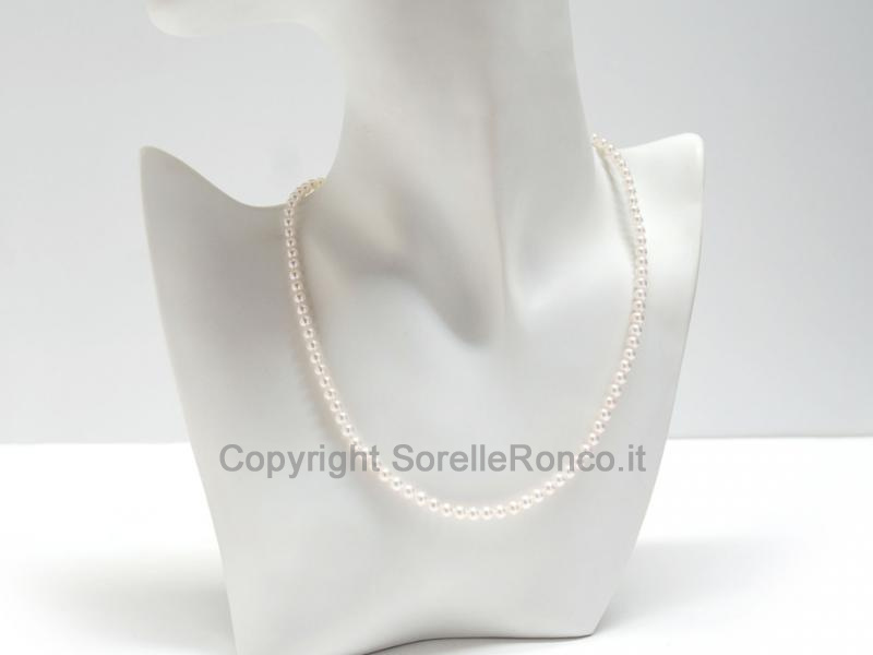 COLLANA FILO DI PERLE AKOYA DA 4-4.5 MM