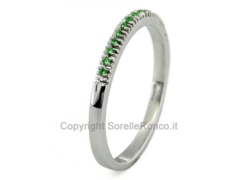 ANELLO RIVIERA CON TSAVORITE DA 0.07 CT