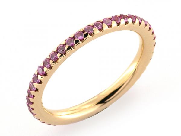 CF01101 - Girodito Oro Rosa e Zaffiri Rosa 0.80 ct