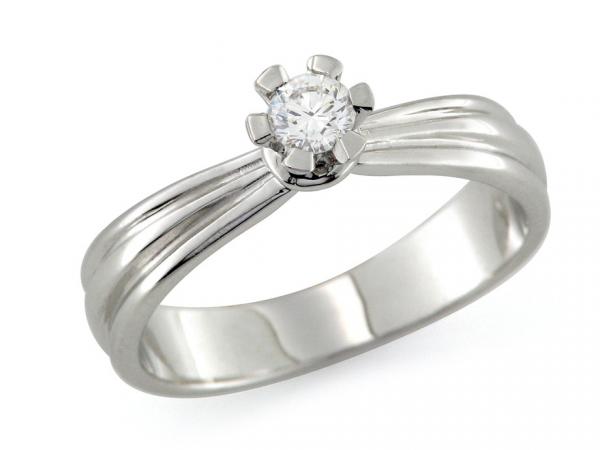 CF01109 - Anello Solitario con Diamante 0.20 Ct