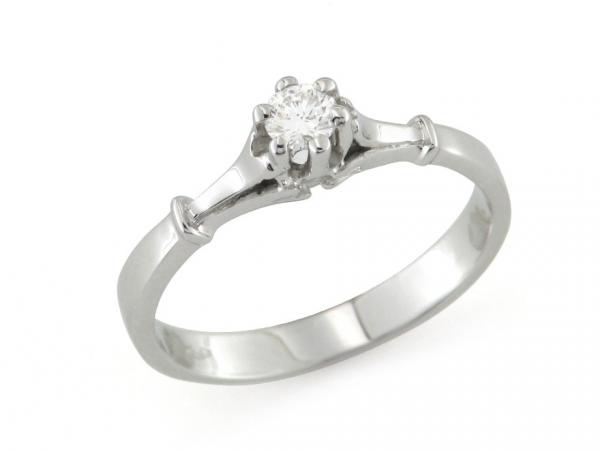 CF01110 - Anello Solitario con Diamante 0.13 Ct