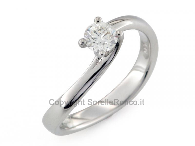 ANELLO CONTRARIE CON DIAMANTE CT. 0.26