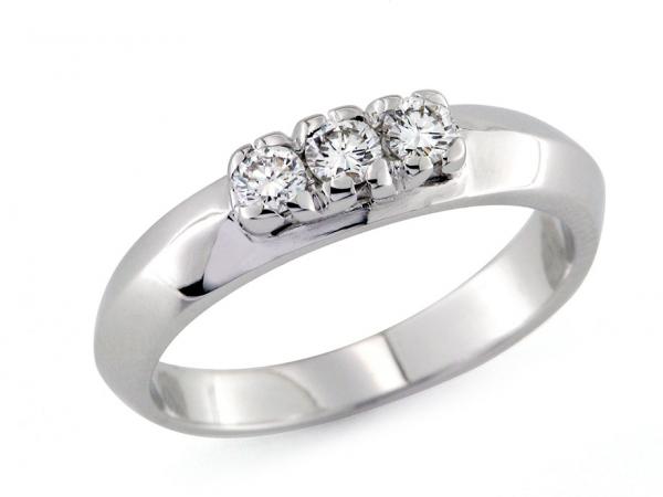 CF01129 - Anello Trilogy con Diamanti da 0.28 Ct