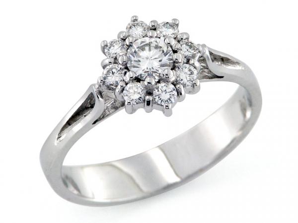 CF01131 - Anello a Fiore Oro e Diamanti