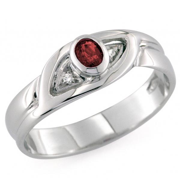 CF01135 - Anello in Oro con Diamanti e Rubino