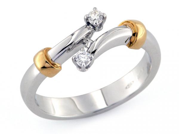 CF01137 - Anello Contrarié con Diamanti 0.09 Ct